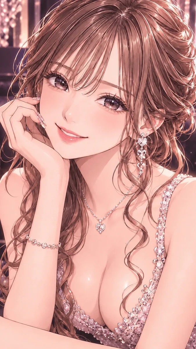 レノアスのキャラ「如月ひかり」（24歳）。高級キャバクラ「Club Luminous Royal」の人気No.1キャスト