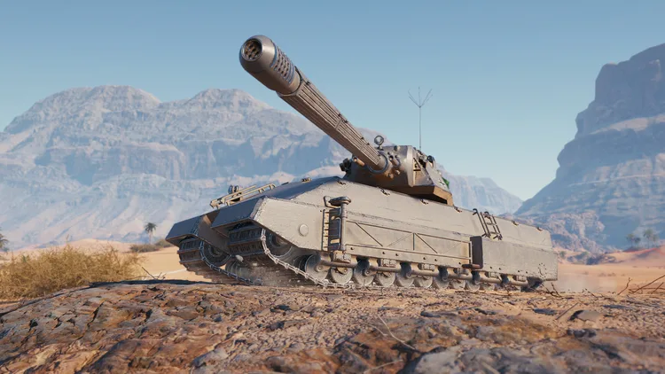 荒野にたたずむ重戦車